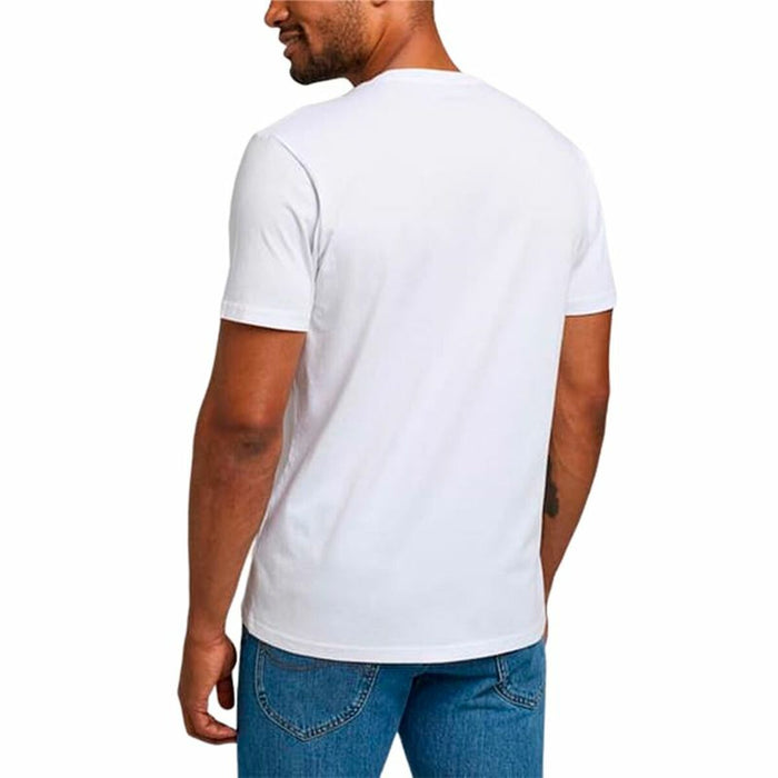 Tricou cu Mânecă Scurtă Bărbați Lee Patch Logo Alb