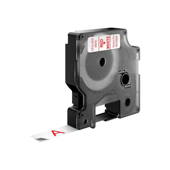 Bandă Laminată pentru Aparate de Etichetat Dymo D1 45015 12 mm LabelManager™ Alb Roșu Negru (5 Unități)