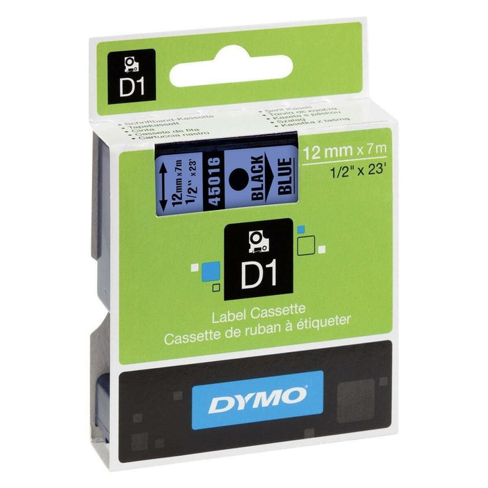 Bandă Laminată pentru Aparate de Etichetat Dymo D1 45016 12 mm LabelManager™ Albastru Negru (5 Unități)