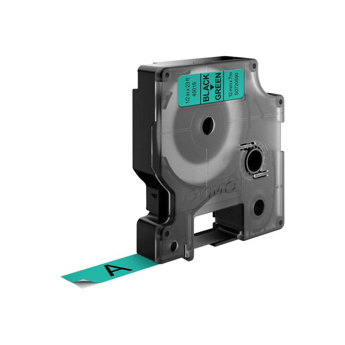 Bandă Laminată pentru Aparate de Etichetat Dymo D1 45019 12 mm LabelManager™ Verde Negru (5 Unități)
