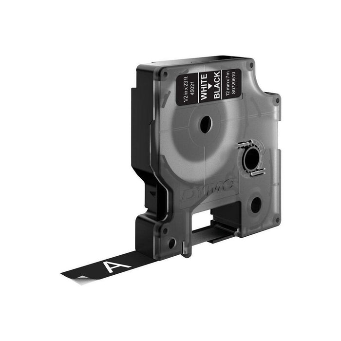 Bandă Laminată pentru Aparate de Etichetat Dymo D1 45021 12 mm LabelManager™ Alb Negru (5 Unități)