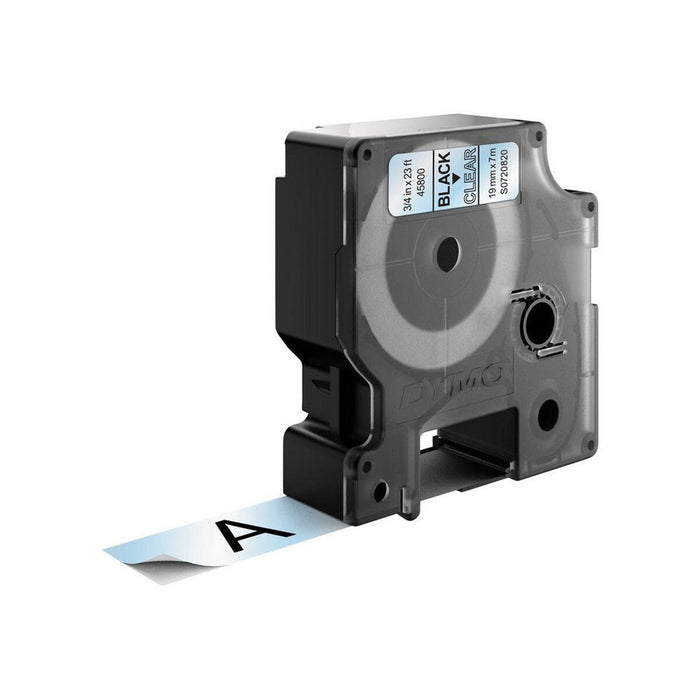 Bandă Laminată pentru Aparate de Etichetat Dymo D1 45800 LabelManager™ Negru Transparent (5 Unități)