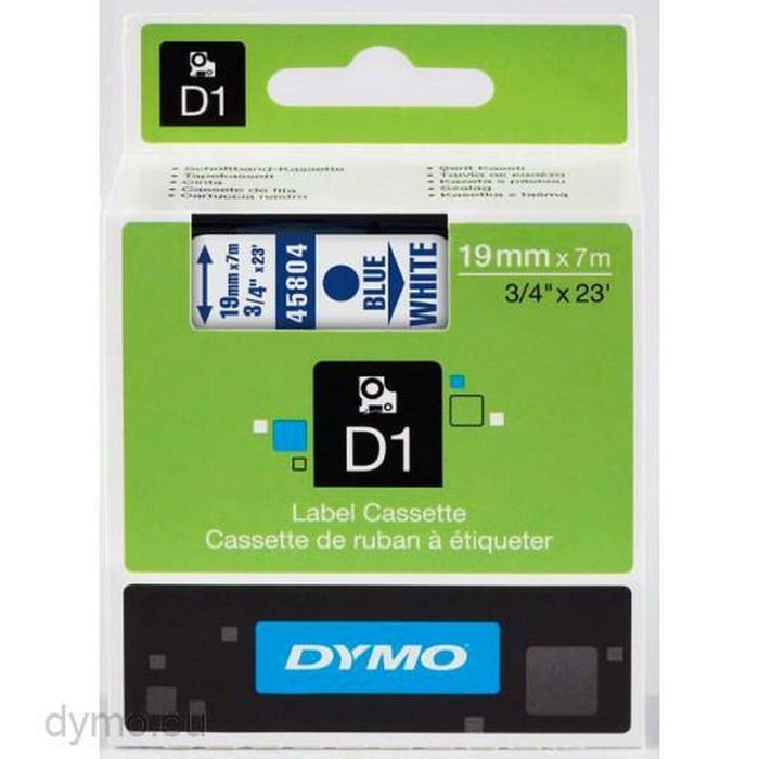 Bandă Laminată pentru Aparate de Etichetat Dymo D1 45804 LabelManager™ Alb Albastru (5 Unități)