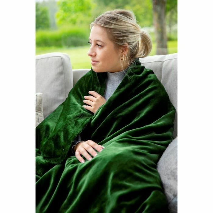 Husă de saltea electrică DOMO 2 persoane Franela Verde 180 x 160 cm