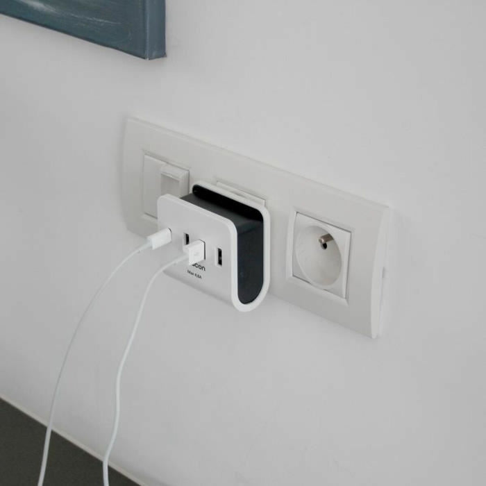 Încărcător USB Perete Chacon Alb