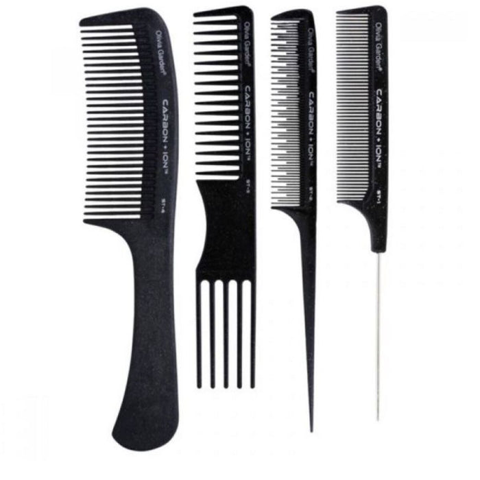 Set de pieptene / perii Olivia Garden Fibră de carbon 5 Piese