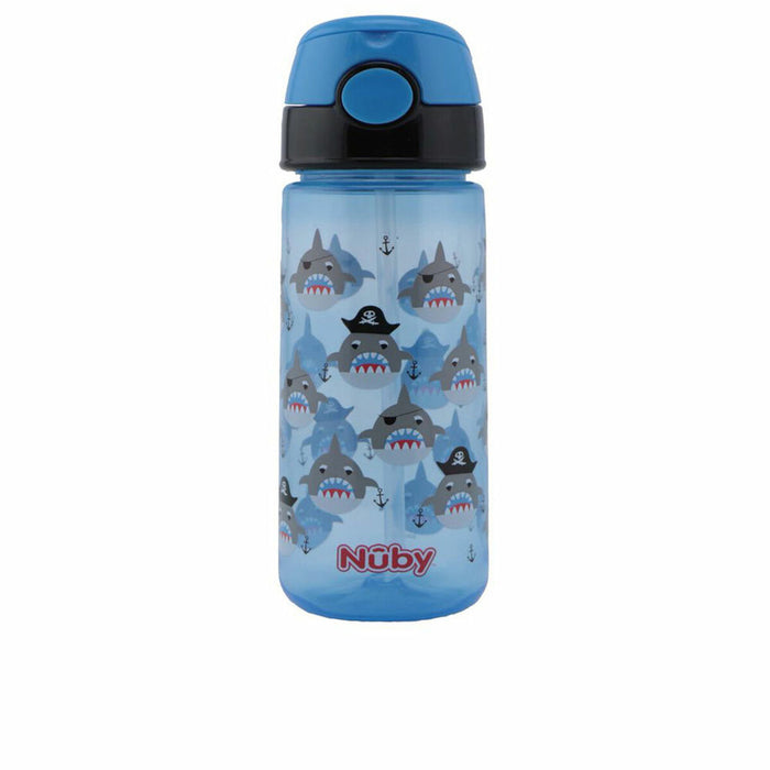 Paharul de învăţare Nûby Taza Rechin 540 ml Albastru