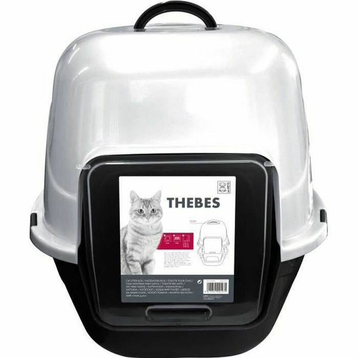 Cușcă de transport pentru animale de companie MPETS 62 x 53 x 58 cm Alb Alb/Negru Plastic