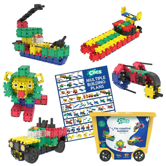 Set de Construcție Clics CB606 Albastru Multicolor 560 Piese