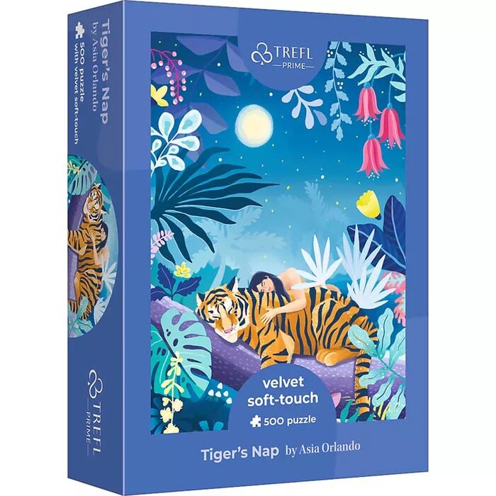 Puzzle Trefl, Trefl Prime Velvet, Tigrul adormit, 500 piese