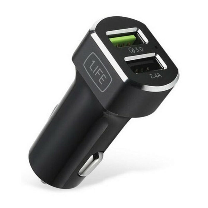 Încărcător de Mașină 1LIFE 1IFEPA2USBAUTOQC USB 24V Negru