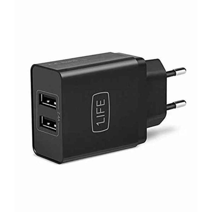 Încărcător de Perete 1LIFE 1IFEPA2USB 5V / 2,4A Negru