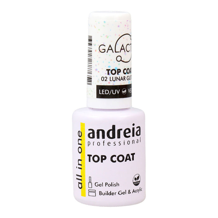 Lac de unghii Andreia Galactic Top Coat Nº 02 Lunar Glitter 10,5 ml