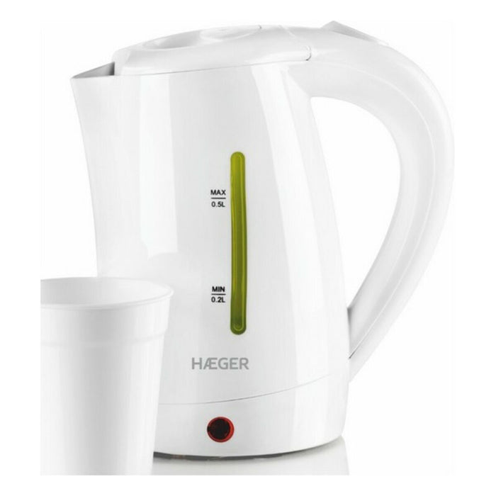 Fierbător Haeger 5608475009006 0,5 L 1100W Alb 500 ml 1100 W
