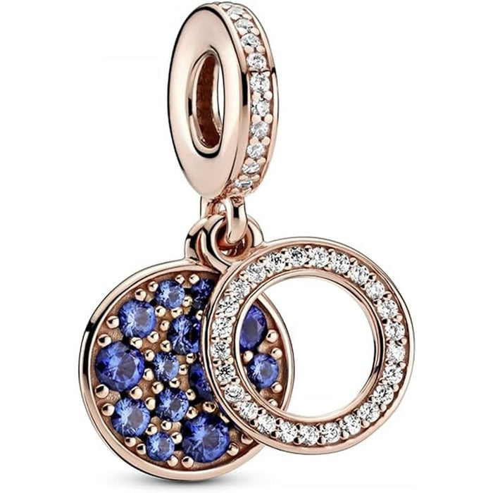Charm Damă Pandora SPARKLING PINK DISC DOUBLE DANGLE