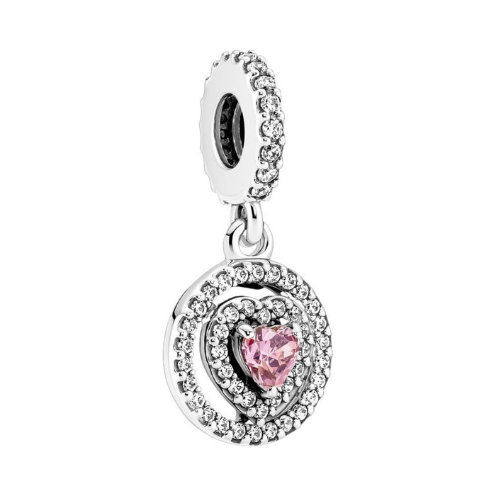 Mărgele Damă Pandora SPARKLING DOUBLE HALO HEART