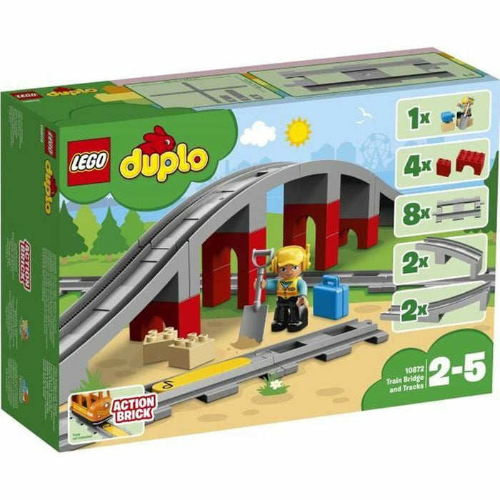 Set de Jucării cu Vehicule   Lego DUPLO 10872 Train rails and bridge         26 Piese