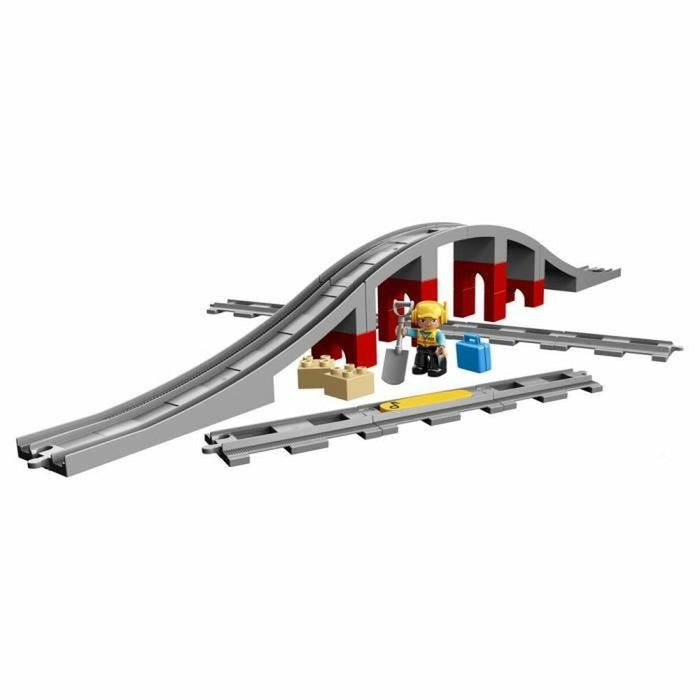 Set de Jucării cu Vehicule   Lego DUPLO 10872 Train rails and bridge         26 Piese