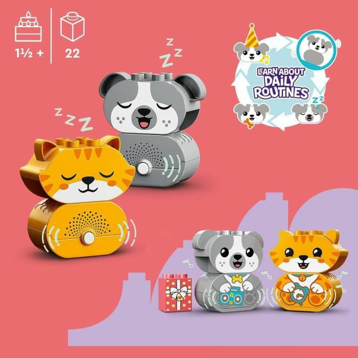 Playset Lego 10977 DUPLO My First Puppy Kitten (22 Piese)