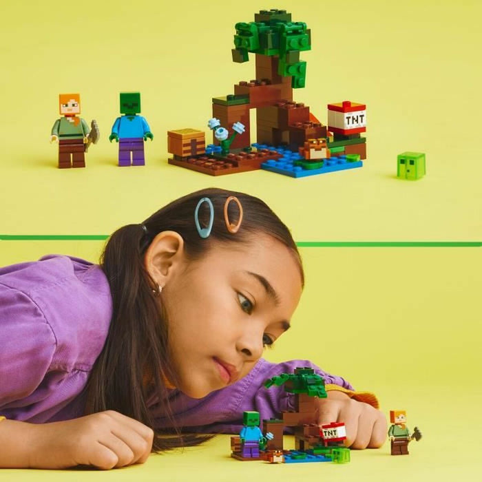 Playset Lego Minecraft 21240 Adventures in the Marais Multicolor 65 Piese