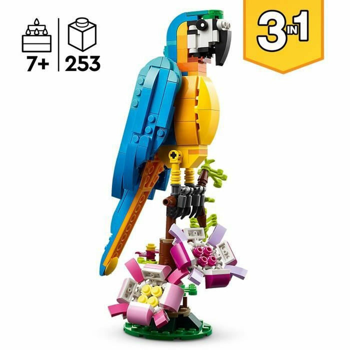 Playset Lego Creator 31136 Exotic parrot with frog and fish 3 în 1 253 Piese