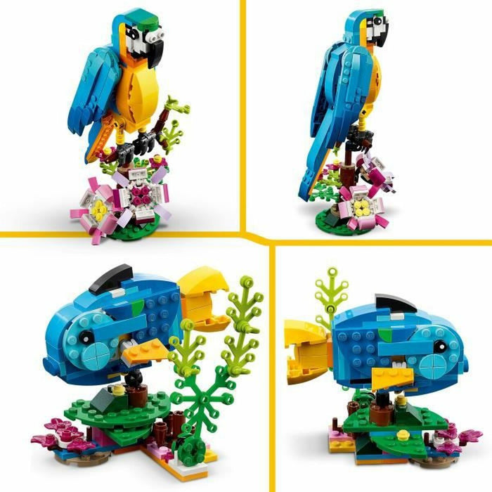 Playset Lego Creator 31136 Exotic parrot with frog and fish 3 în 1 253 Piese