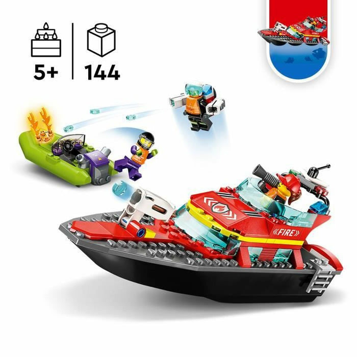 Playset Lego City 60373 The firefighters' rescue boat Multicolor 144 Piese