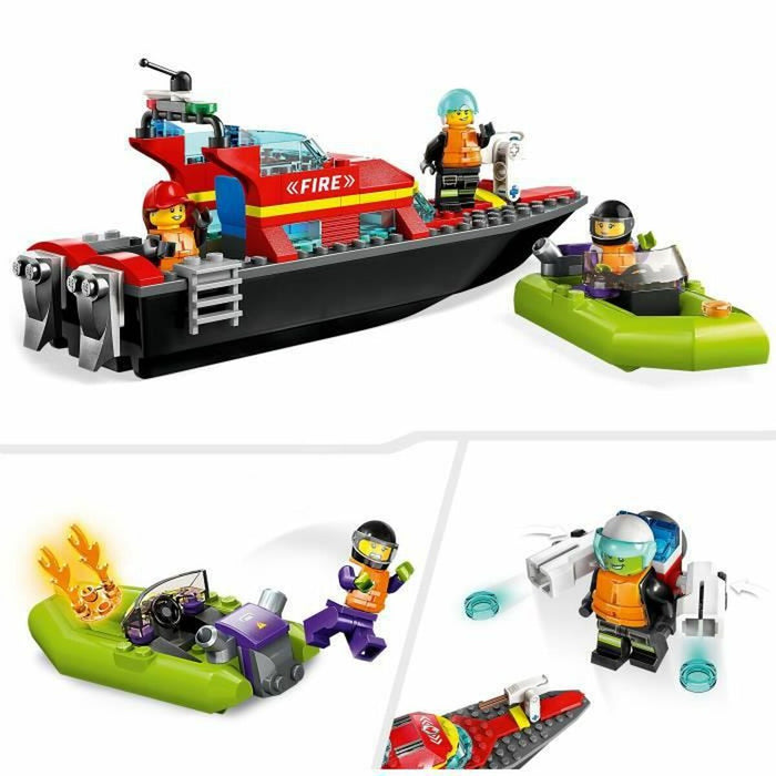 Playset Lego City 60373 The firefighters' rescue boat Multicolor 144 Piese