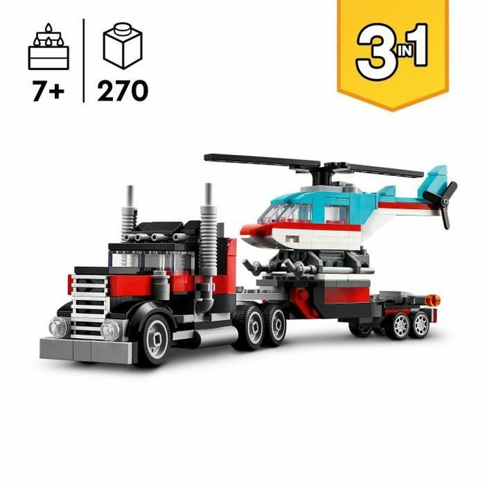 Playset Lego 31146 Creator Platform Truck with Helicopter 270 Piese
