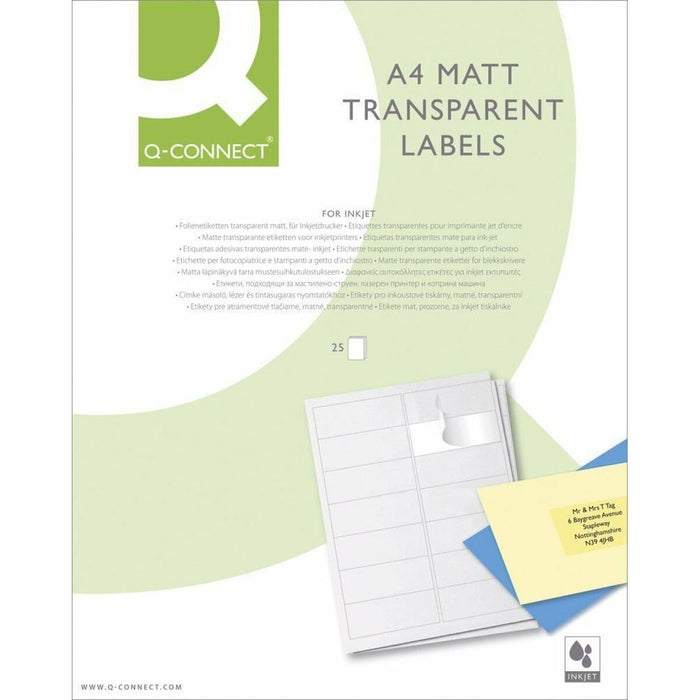 Etichete autoadezive Q-Connect KF00228 Transparent