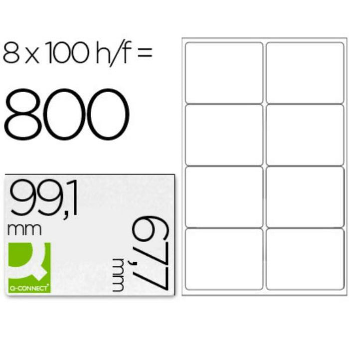 Etichete autoadezive Q-Connect KF01588 Alb 100 Frunze 99,1 x 67,7 mm