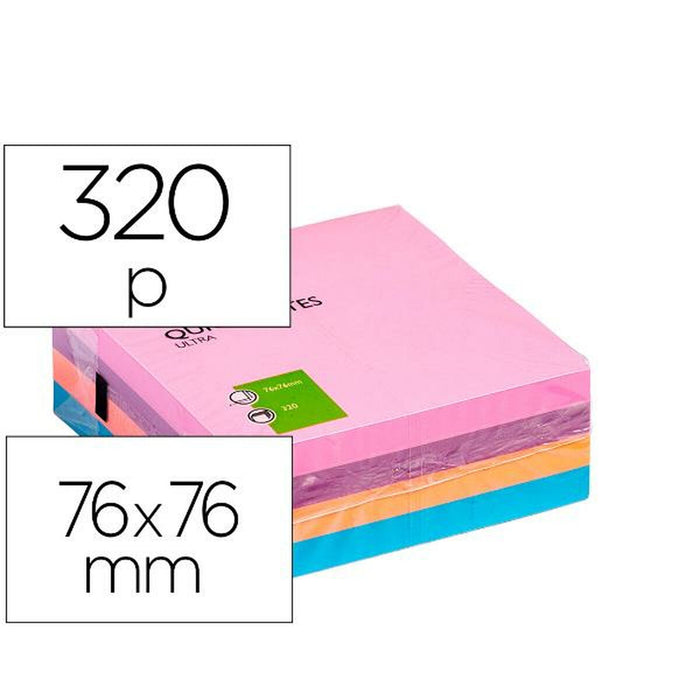 Notițe cu Adeziv Q-Connect KF02514 76 x 76 mm Multicolor
