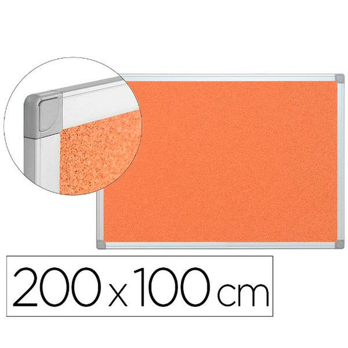 Avizier Q-Connect KF03564 Maro 200 x 100 cm Plută Plastic
