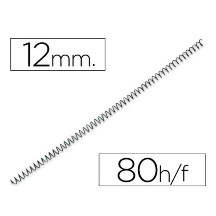 Spirale de legare Q-Connect KF04416 Plastic Negru (200 Unități)