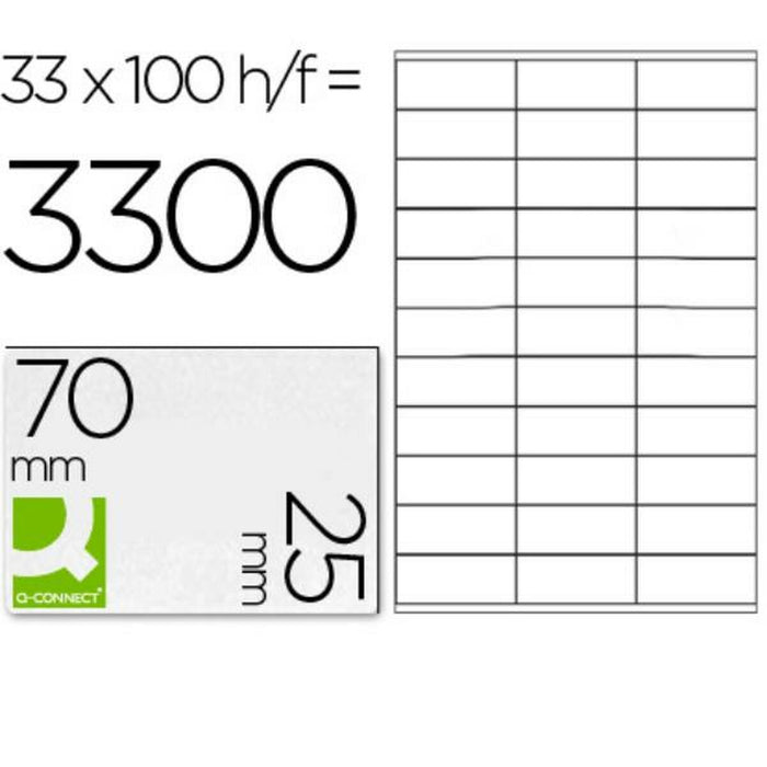 Etichete autoadezive Q-Connect KF10640 Alb 100 Frunze 70 x 25 mm