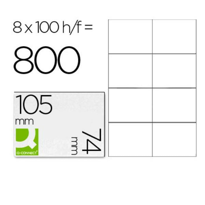 Etichete autoadezive Q-Connect KF10659 Alb 100 Frunze 105 X 74 mm