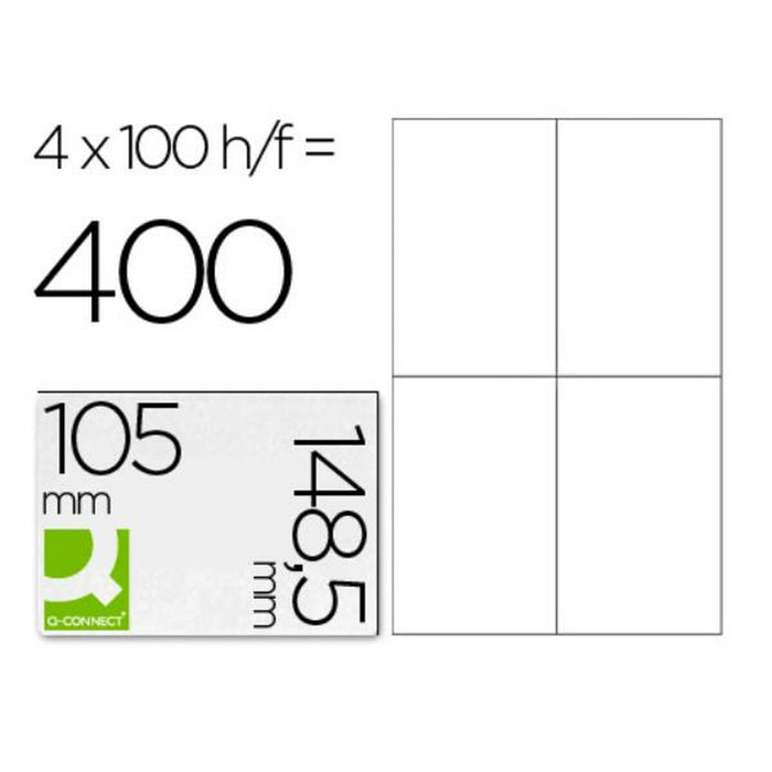 Etichete autoadezive Q-Connect KF10660 Alb 100 Frunze 105 x 148 mm