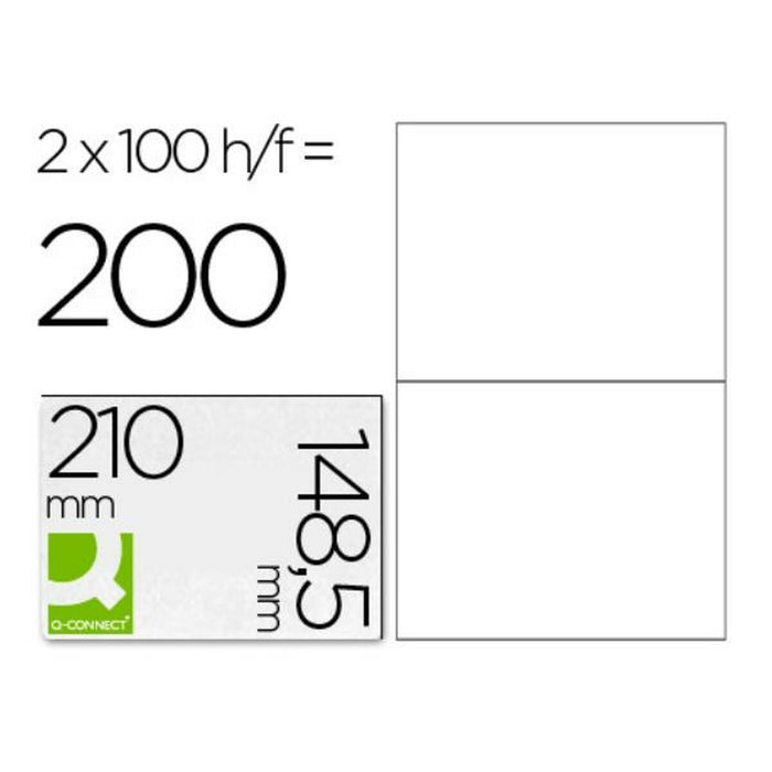 Etichete autoadezive Q-Connect KF10662 Alb 100 Frunze 210 x 148 mm