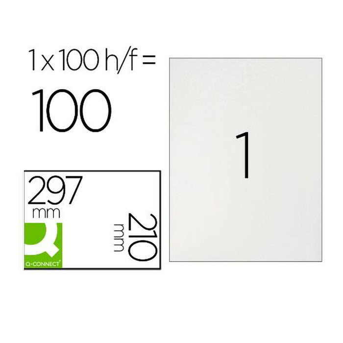 Etichete autoadezive Q-Connect KF10664 Alb 100 Frunze 210 x 297 mm