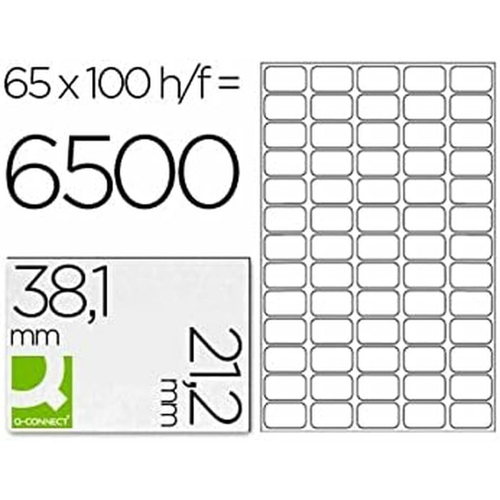 Etichete autoadezive Q-Connect KF15386 Alb 100 Frunze 38,1 x 21,2 mm