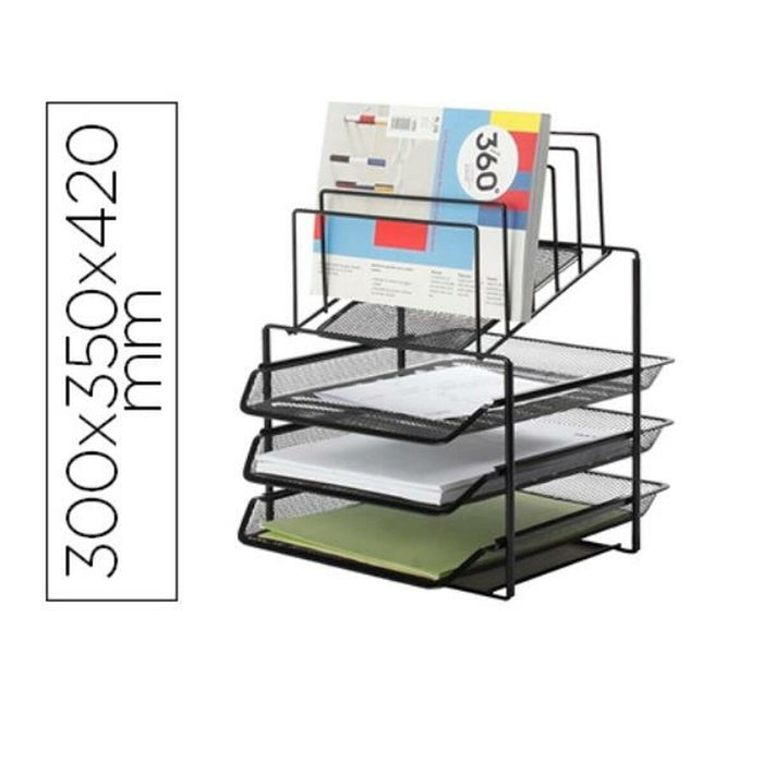 Tavă de arhivare Q-Connect KF17296 Negru Aluminiu 1 Unități