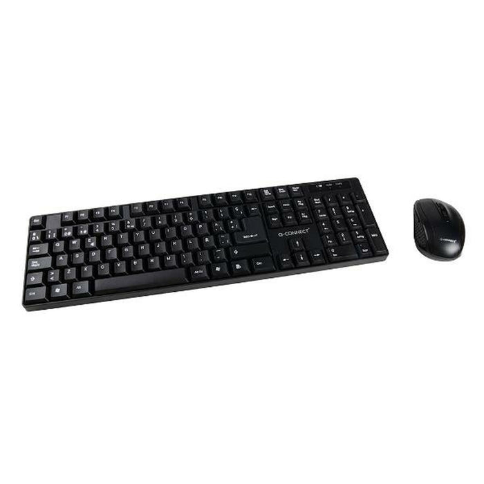Tastatură și Mouse Fără Fir Q-Connect KF17988 Negru Qwerty Spaniolă