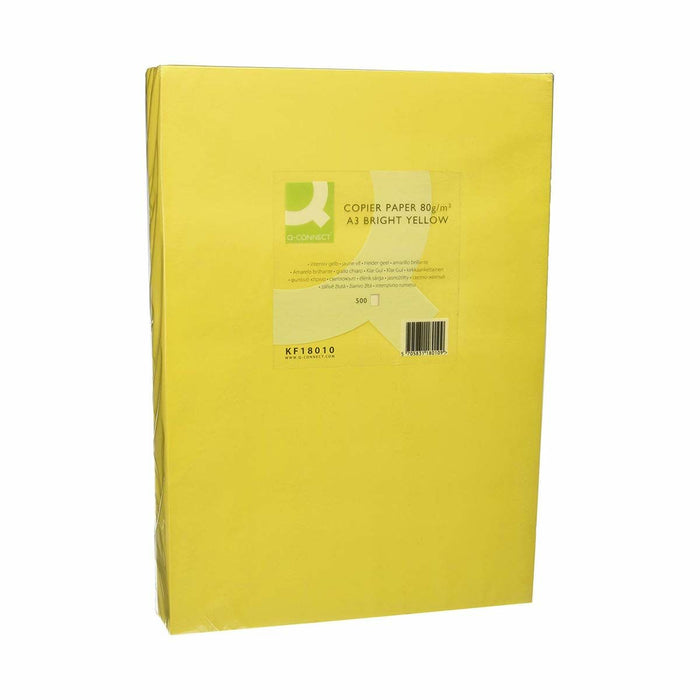 Hârtie pentru printat Q-Connect KF18010 Galben A3 500 Frunze