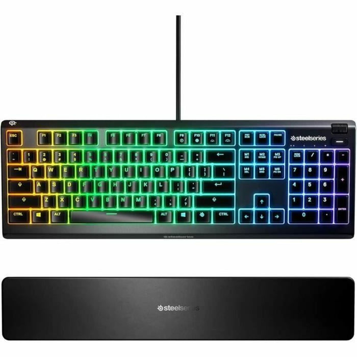 Tastatură mecanică SteelSeries APEX 3 Negru Franceză AZERTY