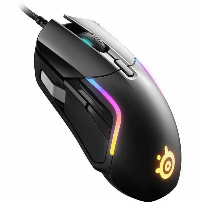 Mouse SteelSeries Rival 5 Negru Gaming Lumini LED Cu cablu Negru/Gri