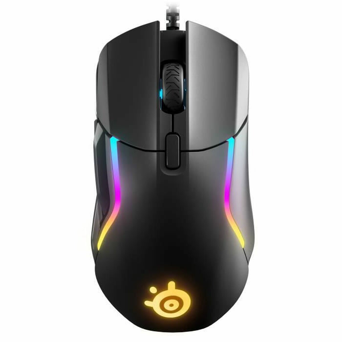 Mouse SteelSeries Rival 5 Negru Gaming Lumini LED Cu cablu Negru/Gri