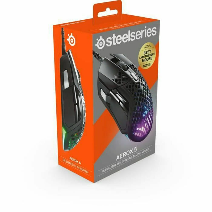 Mouse SteelSeries 62401 Negru Multicolor Gaming Cu cablu Lumini LED