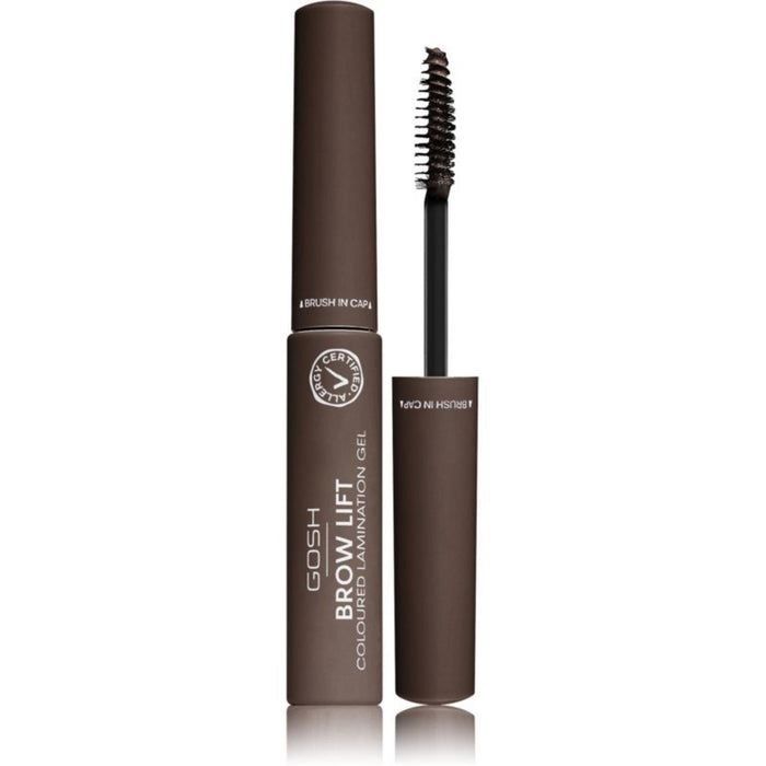 Gel pentru sprâncene Gosh Brow Lift, efect de laminare, nuanța 001 Gri maro, 3 ml