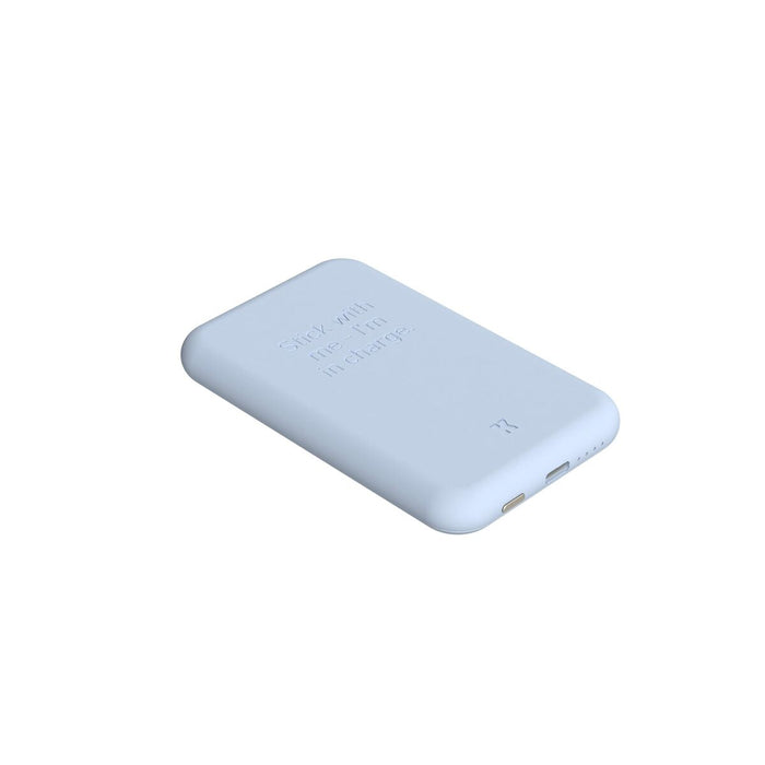 Power Bank cu încărcător fără fir Kreafunk Albastru deschis 5000 mAh