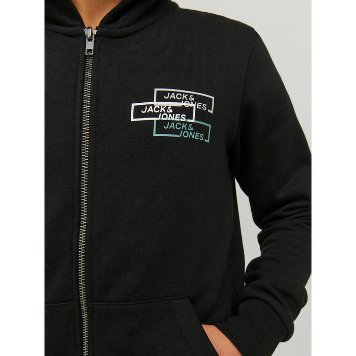 Hanorac cu Glugă Copii Jack & Jones JCOSPACE LOGO SWEAT 12221210 Negru